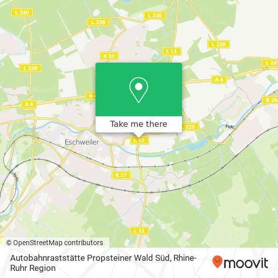 Autobahnraststätte Propsteiner Wald Süd map