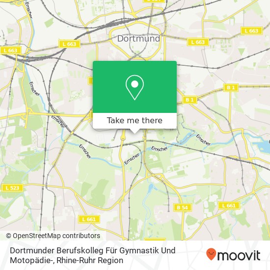 Dortmunder Berufskolleg Für Gymnastik Und Motopädie- map