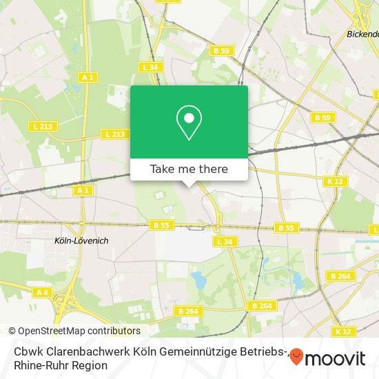 Cbwk Clarenbachwerk Köln Gemeinnützige Betriebs- map