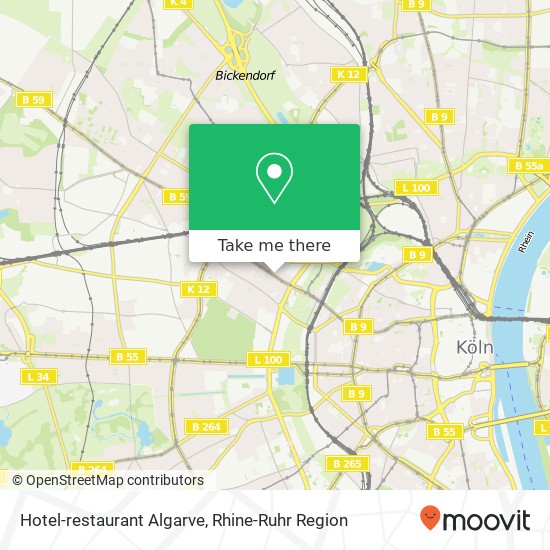 Hotel-restaurant Algarve map