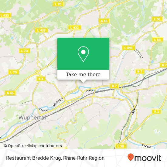 Restaurant Bredde Krug map