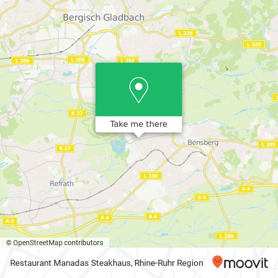 Restaurant Manadas Steakhaus map