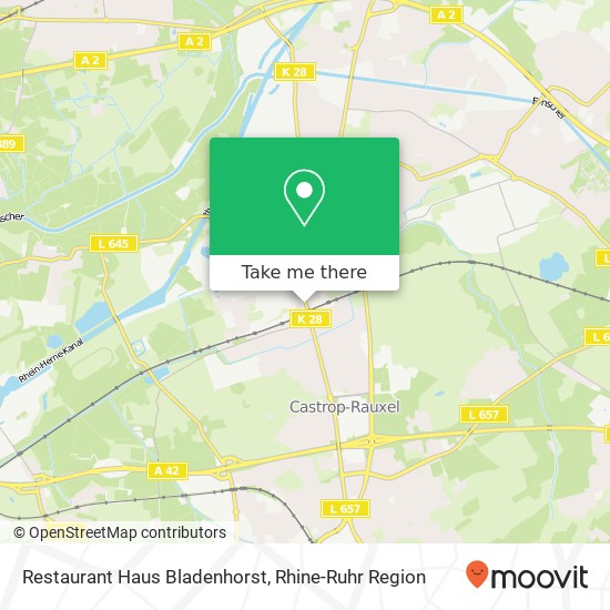 Restaurant Haus Bladenhorst map