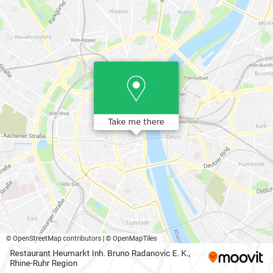 Карта Restaurant Heumarkt Inh. Bruno Radanovic E. K.