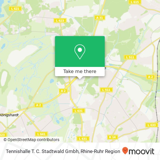 Tennishalle T. C. Stadtwald Gmbh map