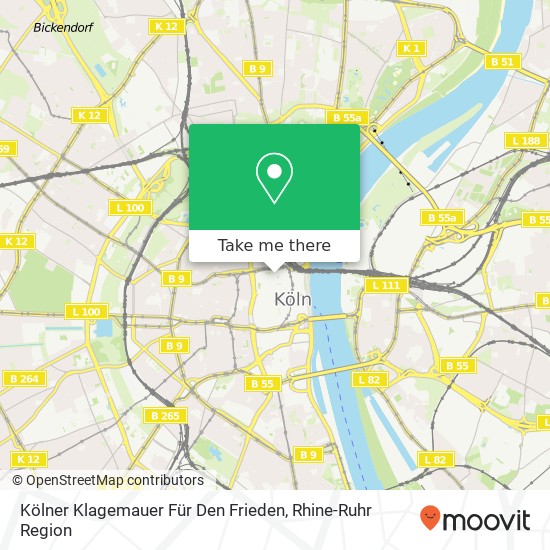 Kölner Klagemauer Für Den Frieden map