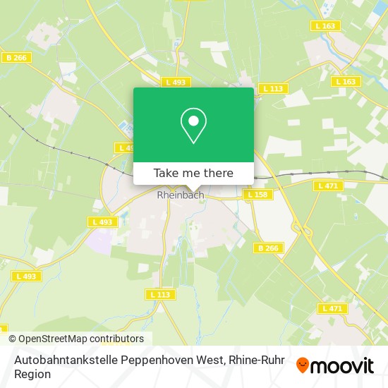 Autobahntankstelle Peppenhoven West map