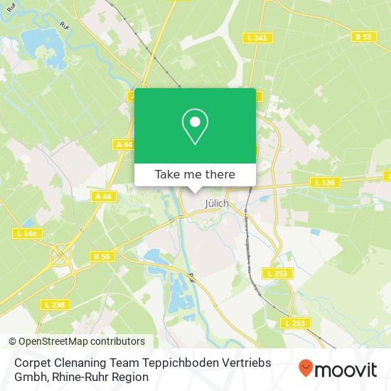 Карта Corpet Clenaning Team Teppichboden Vertriebs Gmbh