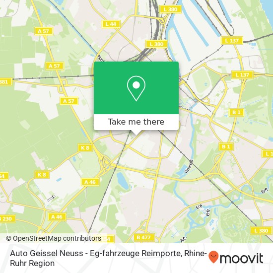 Карта Auto Geissel Neuss - Eg-fahrzeuge Reimporte