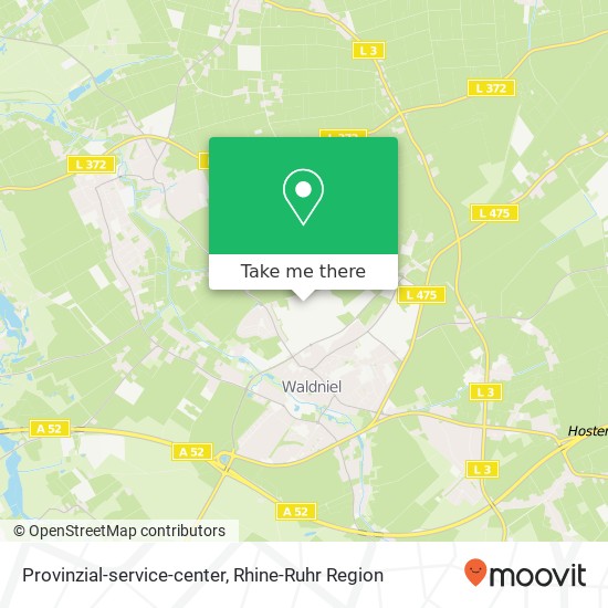 Provinzial-service-center map