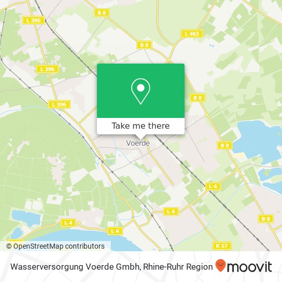 Карта Wasserversorgung Voerde Gmbh