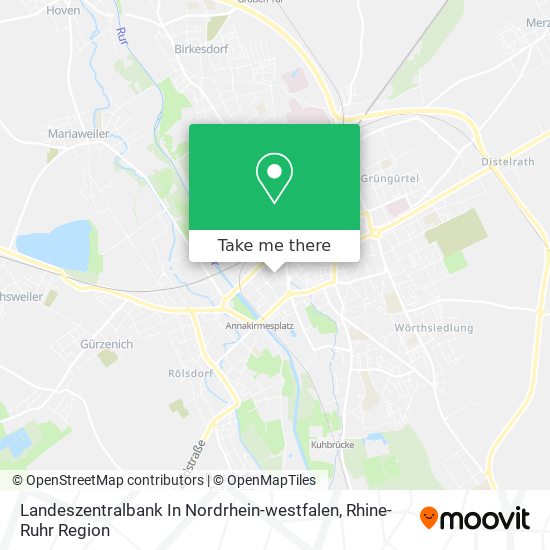 Landeszentralbank In Nordrhein-westfalen map