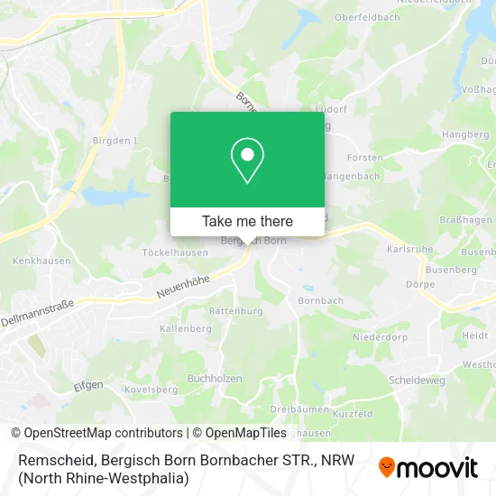 Карта Remscheid, Bergisch Born Bornbacher STR.