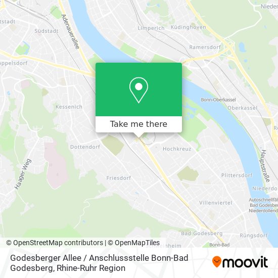 Godesberger Allee / Anschlussstelle Bonn-Bad Godesberg map