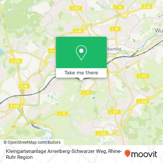 Kleingartenanlage Arrenberg-Schwarzer Weg map