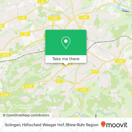 Solingen, Höhscheid Weeger Hof map