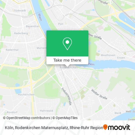 Карта Köln, Rodenkirchen Maternusplatz