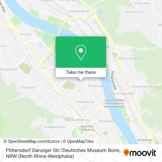 Plittersdorf Danziger Str. / Deutsches Museum Bonn map