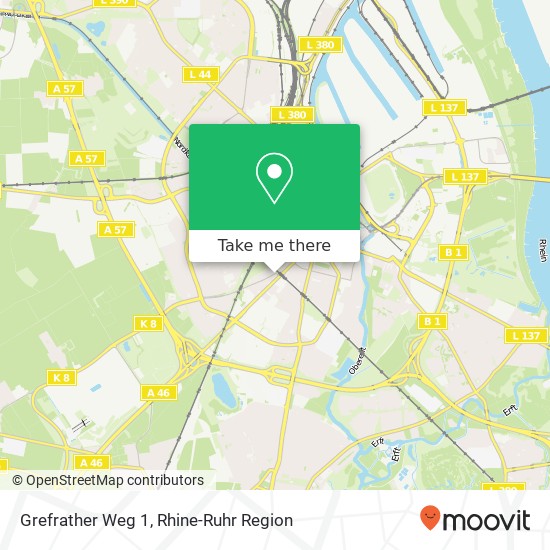 Grefrather Weg 1 map