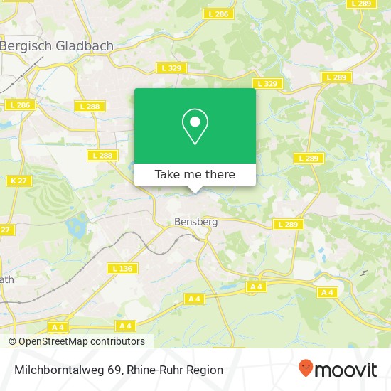 Milchborntalweg 69 map