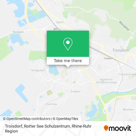Карта Troisdorf, Rotter See Schulzentrum