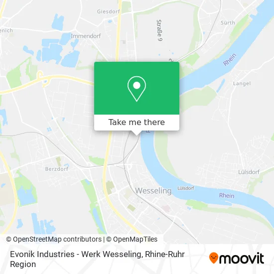 Карта Evonik Industries - Werk Wesseling