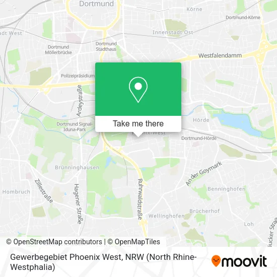 Gewerbegebiet Phoenix West map