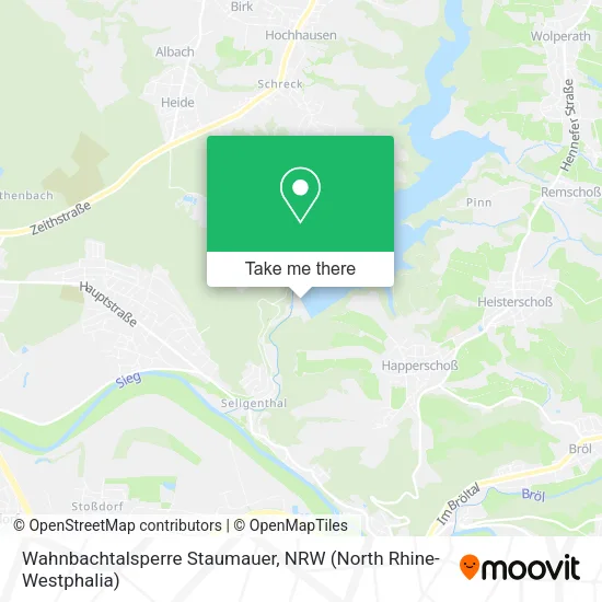 Карта Wahnbachtalsperre Staumauer