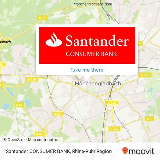 Santander CONSUMER BANK map