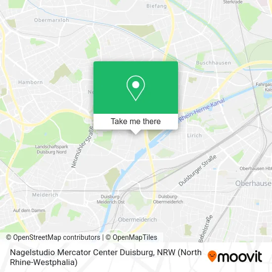 Карта Nagelstudio Mercator Center Duisburg
