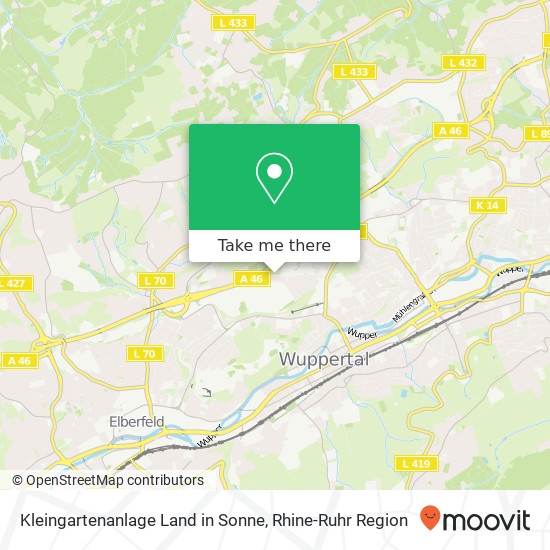 Kleingartenanlage Land in Sonne map