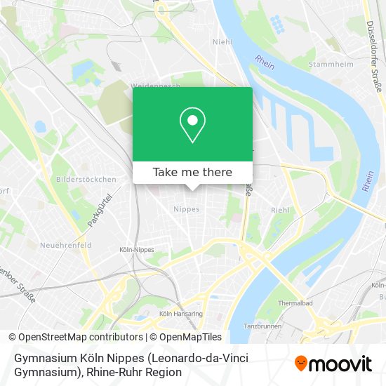 Gymnasium Köln Nippes (Leonardo-da-Vinci Gymnasium) map