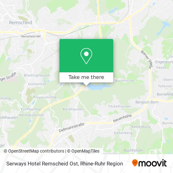 Serways Hotel Remscheid Ost map