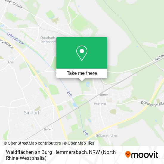 Waldflächen an Burg Hemmersbach map