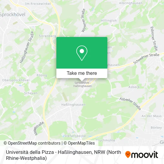 Карта Università della Pizza - Haßlinghausen