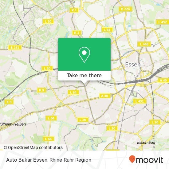 Auto Bakar Essen, Martin-Luther-Straße Holsterhausen, 45145 Essen map