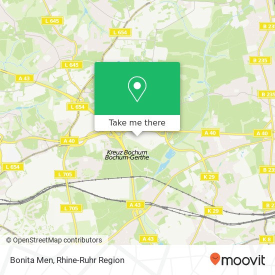Карта Bonita Men, Am Einkaufszentrum Harpen, 44791 Bochum