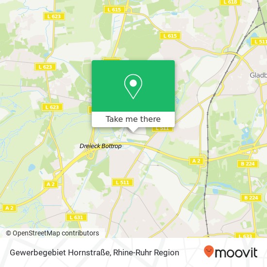 Gewerbegebiet Hornstraße map