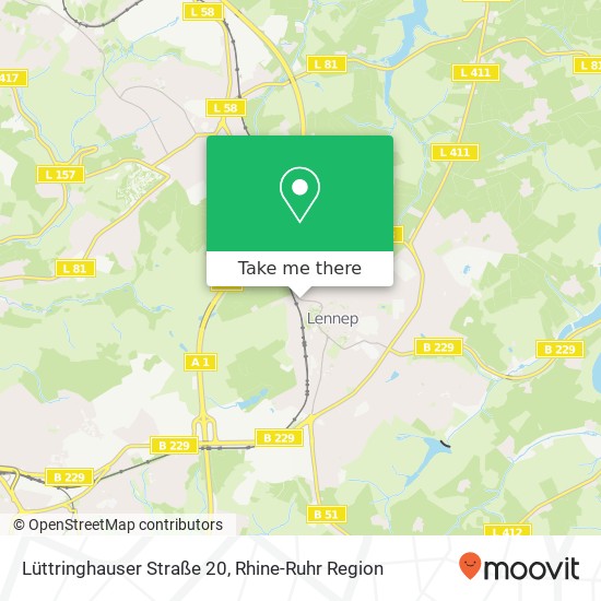 Карта Lüttringhauser Straße 20