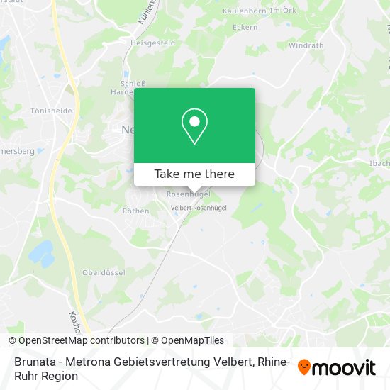 Brunata - Metrona Gebietsvertretung Velbert map