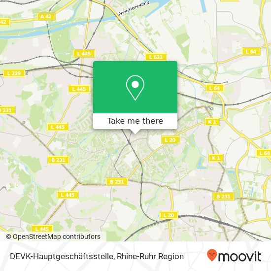 DEVK-Hauptgeschäftsstelle map