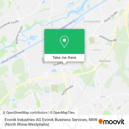 Карта Evonik Industries AG Evonik Business Services
