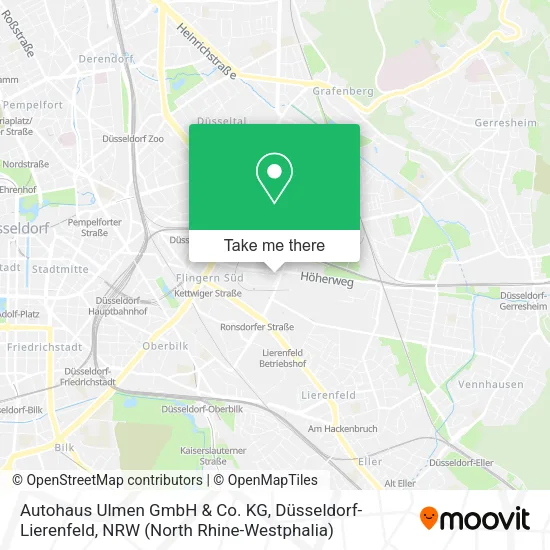 Autohaus Ulmen GmbH & Co. KG, Düsseldorf-Lierenfeld map