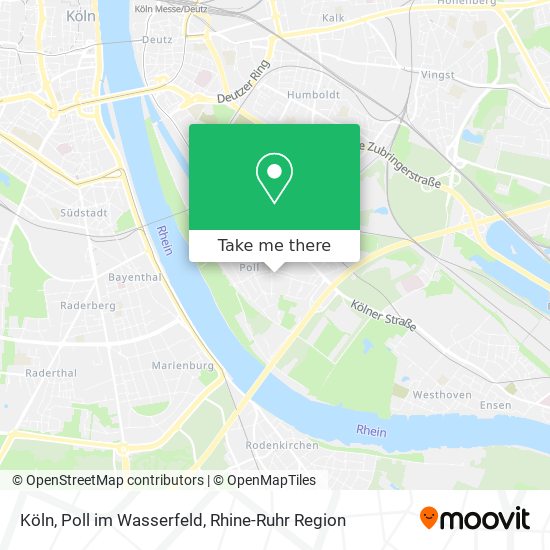 Köln, Poll im Wasserfeld map