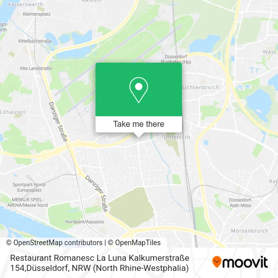 Restaurant Romanesc La Luna Kalkumerstraße 154,Düsseldorf map