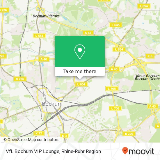 VfL Bochum VIP Lounge map