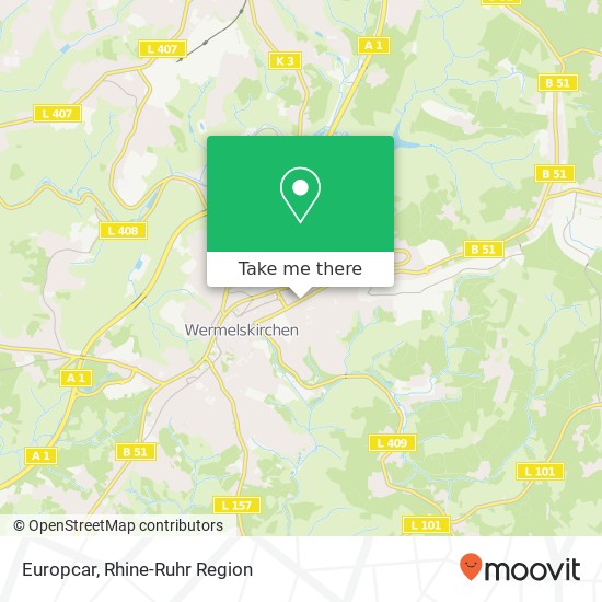 Europcar map