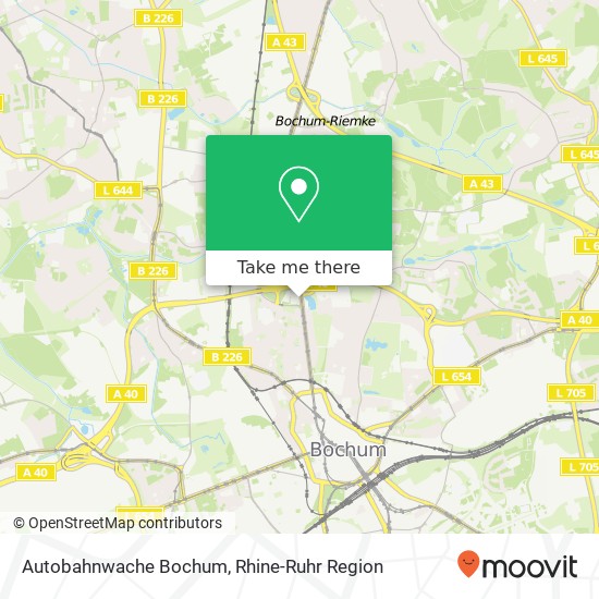 Autobahnwache Bochum map