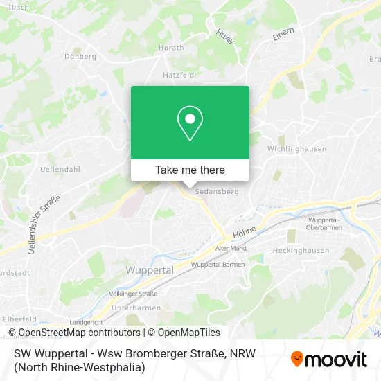 Карта SW Wuppertal - Wsw Bromberger Straße