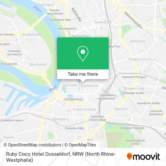 Ruby Coco Hotel Dusseldorf map